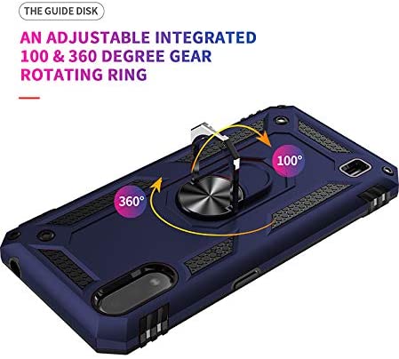 Protectores para celular  para Samsung  A01 Funda reforzada con anillo v2 Azul